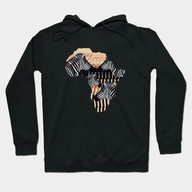 Africa with zebras Hoodie by Againstallodds68